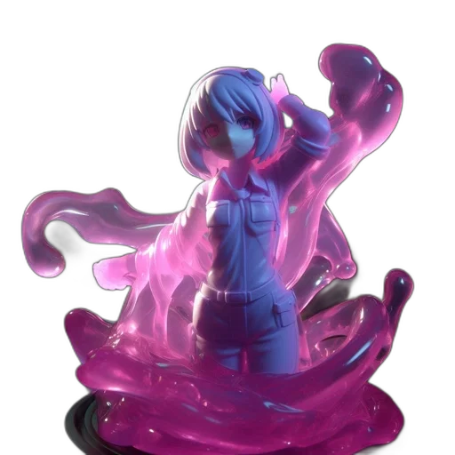 mask, concept art, 3d render, vaporwave transparent PNG cut-out