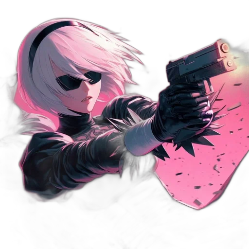 weapon, jacket, robot, mask transparent PNG cut-out