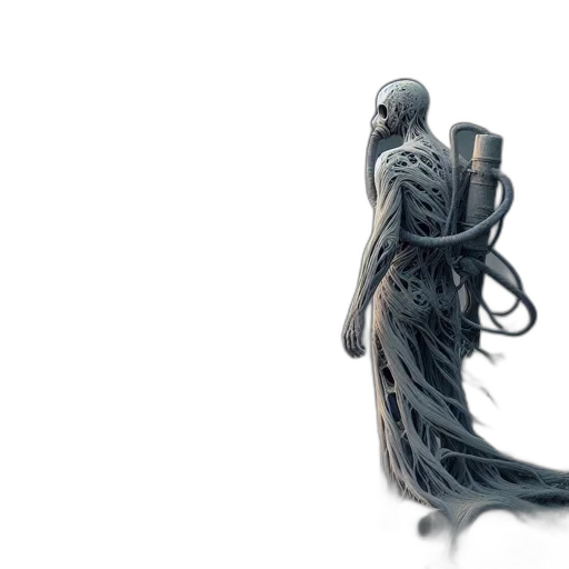 creature, dress, hair, sword transparent PNG cut-out