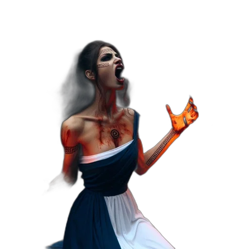dress, staff, concept art, fantasy art transparent PNG cut-out