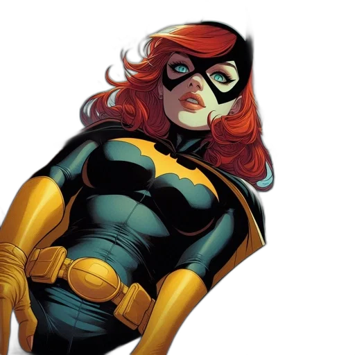 comic book art, concept art, female, superhero transparent PNG cut-out