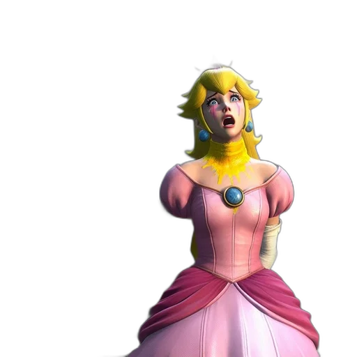 dress, crown, face, staff transparent PNG cut-out