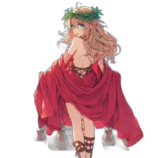 dress, crown, flower, dragon transparent PNG cut-out