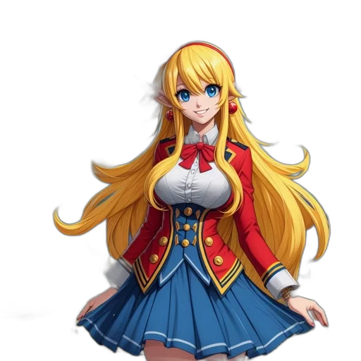 dress, staff, crown, anime transparent PNG cut-out