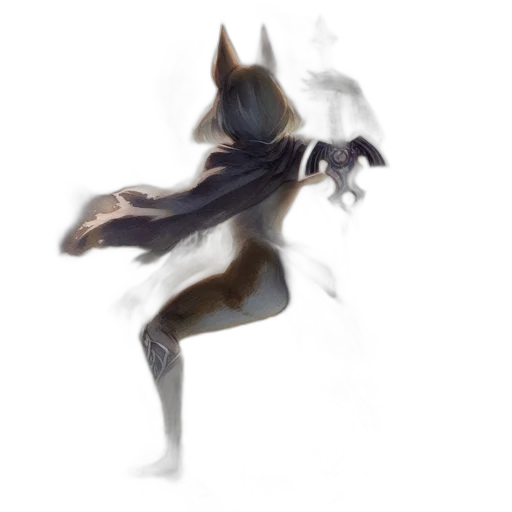 dragon, mask, creature, staff transparent PNG cut-out