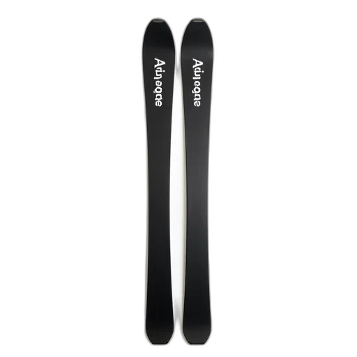 pair, black, white, skis transparent PNG cut-out