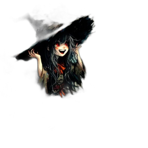 hat, mask, umbrella, staff transparent PNG cut-out