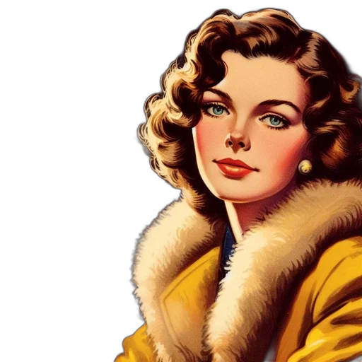 jacket, jewelry, face, staff transparent PNG cut-out
