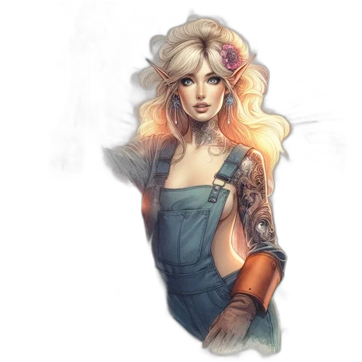 fantasy art, concept art, watercolor, comic book art transparent PNG cut-out