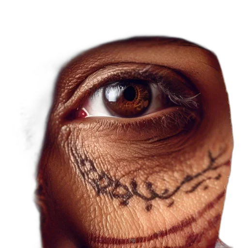 face, mask, hair, creature transparent PNG cut-out
