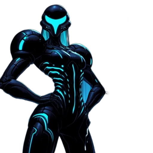 robot, concept art, cyberpunk, 3d render transparent PNG cut-out
