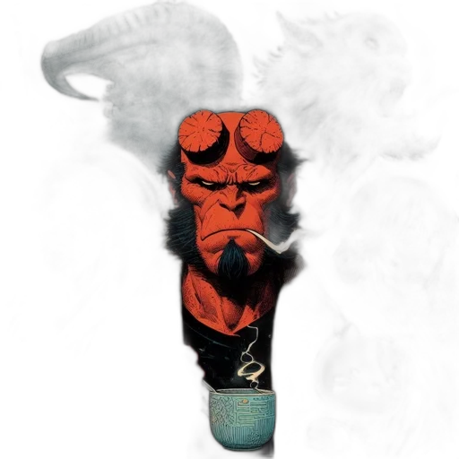 mask, staff, weapon, dragon transparent PNG cut-out