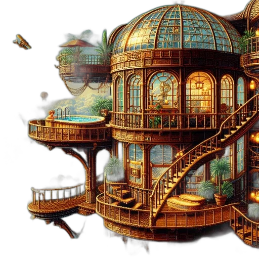furniture, building, concept art, fantasy art transparent PNG cut-out