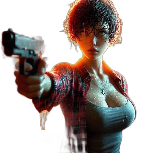 weapon, concept art, comic book art, photorealistic transparent PNG cut-out