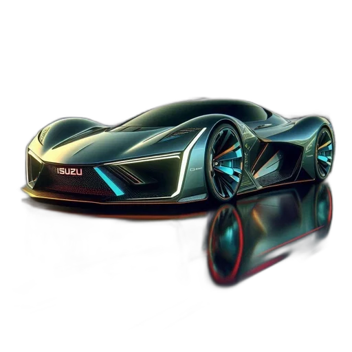 car, 3d render, concept art, photorealistic transparent PNG cut-out