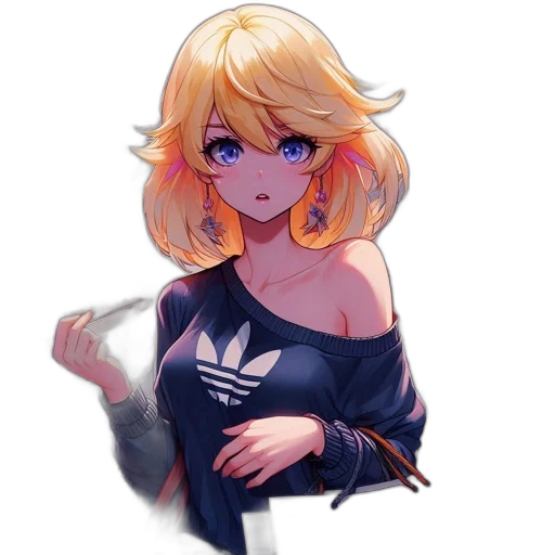 dress, jacket, staff, weapon transparent PNG cut-out