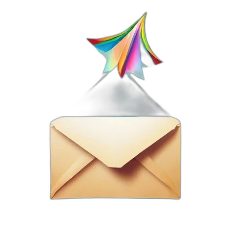 3d render, airborne, multicolored, paper transparent PNG cut-out