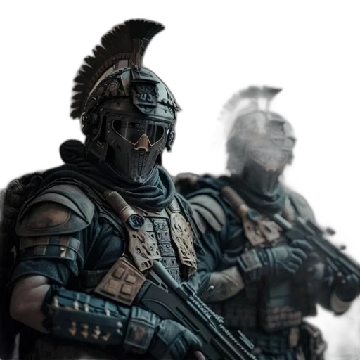 mask, weapon, staff, robot transparent PNG cut-out