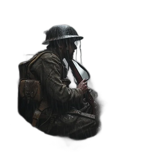 hat, jacket, weapon, staff transparent PNG cut-out