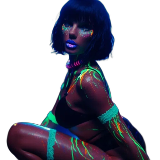dress, cyberpunk, concept art, photorealistic transparent PNG cut-out