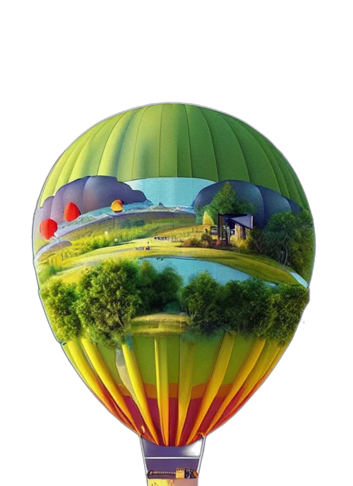 umbrella, hat, building, 3d render transparent PNG cut-out