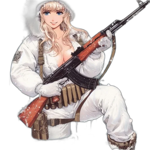 weapon, animal, jacket, staff transparent PNG cut-out