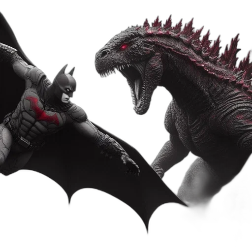 concept art, 3d render, superhero, batman transparent PNG cut-out