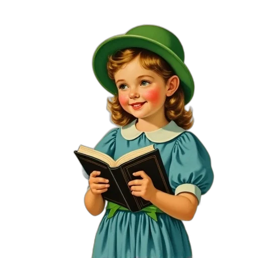 hat, dress, staff, face transparent PNG cut-out