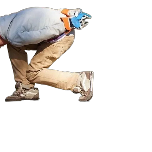 jacket, hat, staff, creature transparent PNG cut-out