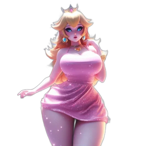 dress, crown, concept art, 3d render transparent PNG cut-out