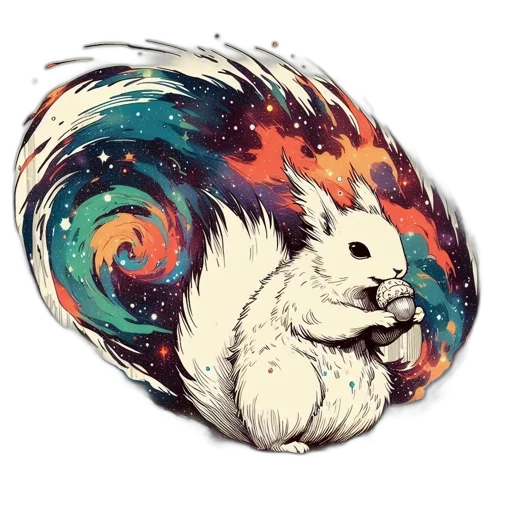 animal, hair, dragon, staff transparent PNG cut-out