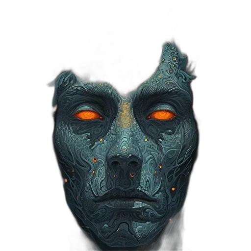 mask, face, creature, dragon transparent PNG cut-out