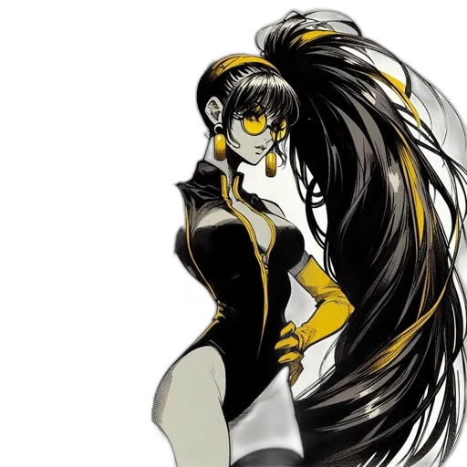 hair, anime, concept art, fantasy art transparent PNG cut-out