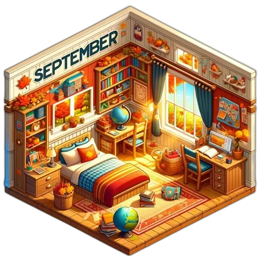 furniture, pixel art, 3d render, concept art transparent PNG cut-out