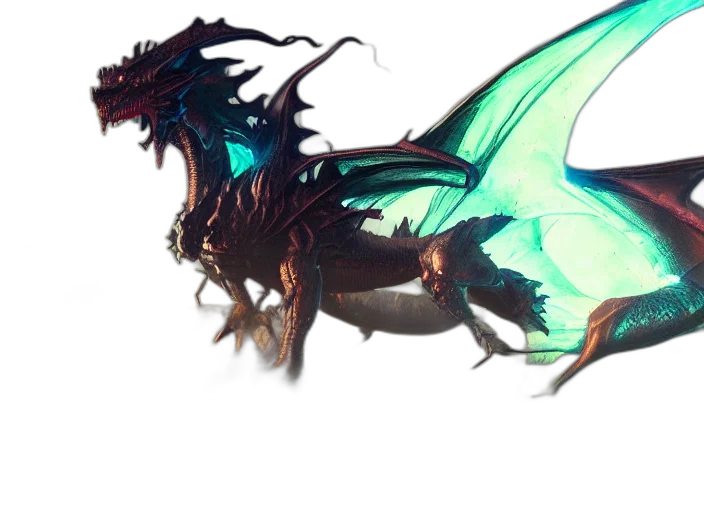 dragon, creature, weapon, sword transparent PNG cut-out