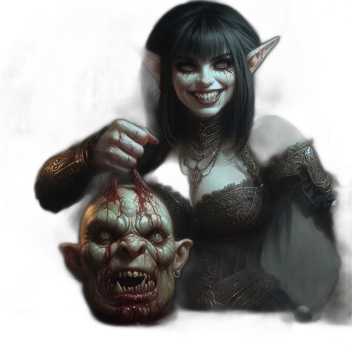 face, mask, creature, fantasy art transparent PNG cut-out