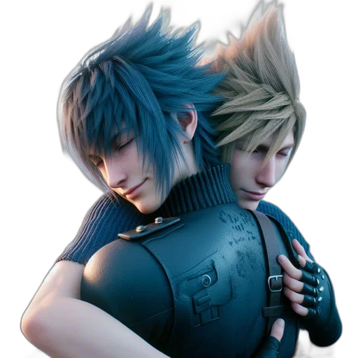 concept art, 3d render, blue, two transparent PNG cut-out