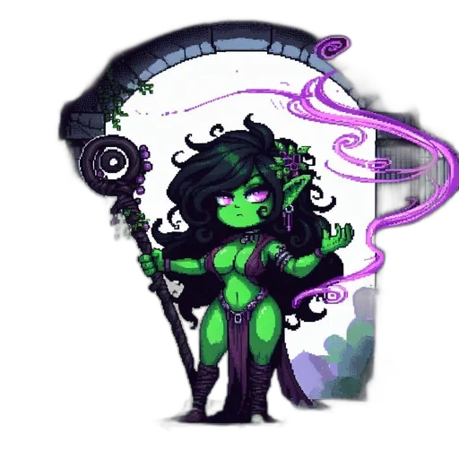 staff, creature, pixel art, concept art transparent PNG cut-out