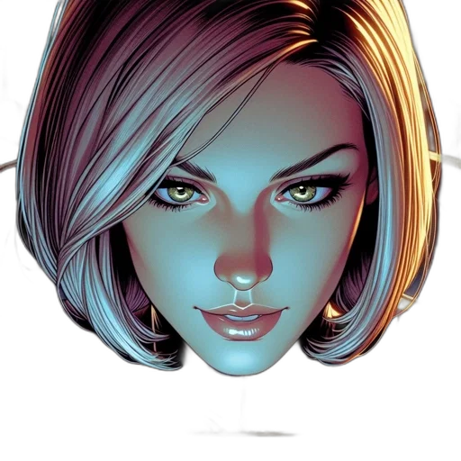 face, jewelry, comic book art, concept art transparent PNG cut-out