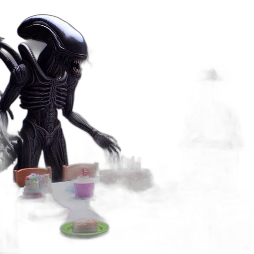 creature, food, concept art, 3d render transparent PNG cut-out