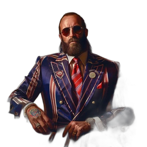jacket, staff, concept art, photorealistic transparent PNG cut-out