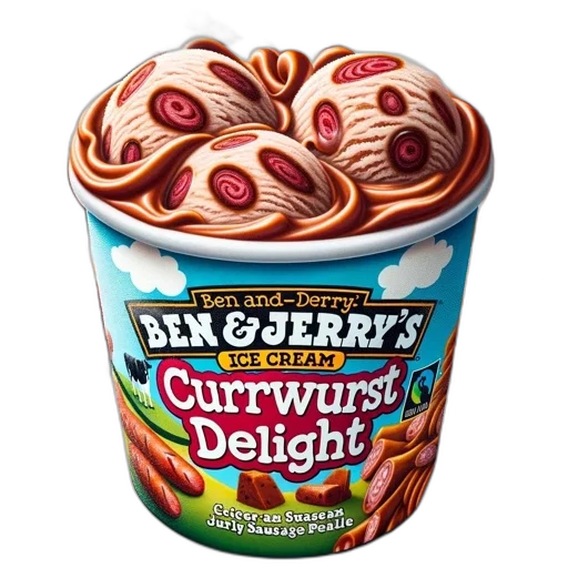 food, ben, jerry, currwurst transparent PNG cut-out