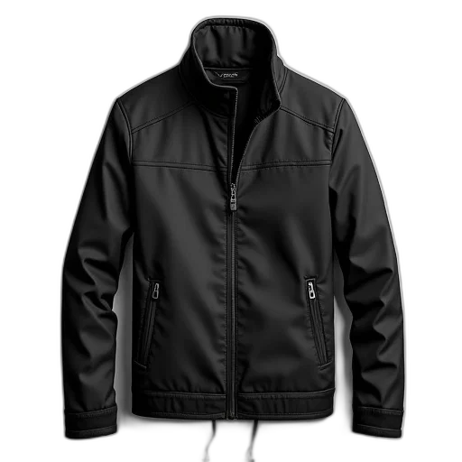 jacket, 3d render, monochrome, dark transparent PNG cut-out