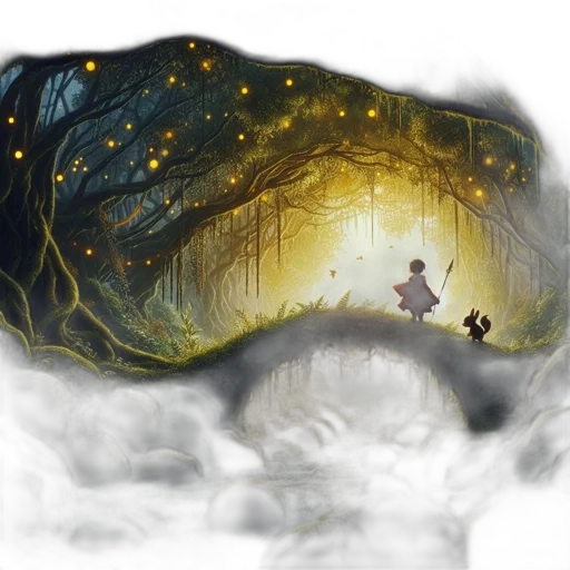 concept art, fantasy art, watercolor, pixel art transparent PNG cut-out