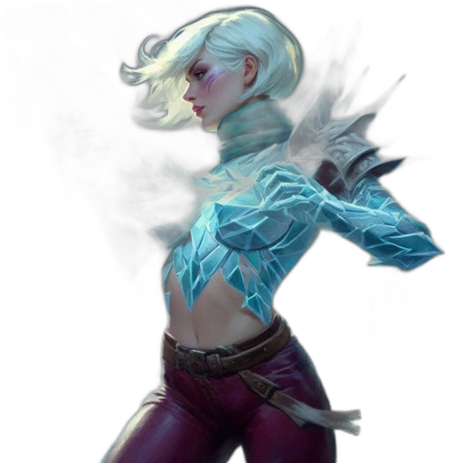 jacket, staff, concept art, fantasy art transparent PNG cut-out