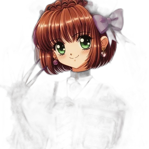 face, flower, dress, staff transparent PNG cut-out