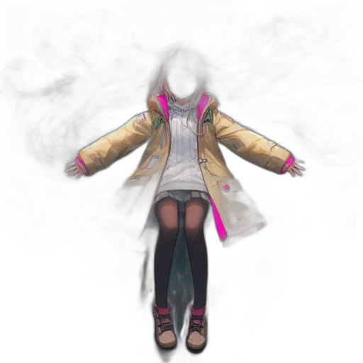 jacket, mask, staff, dress transparent PNG cut-out
