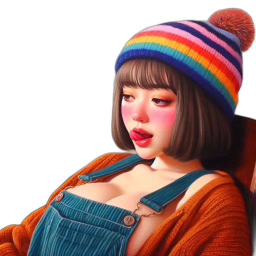 hat, jacket, face, robot transparent PNG cut-out