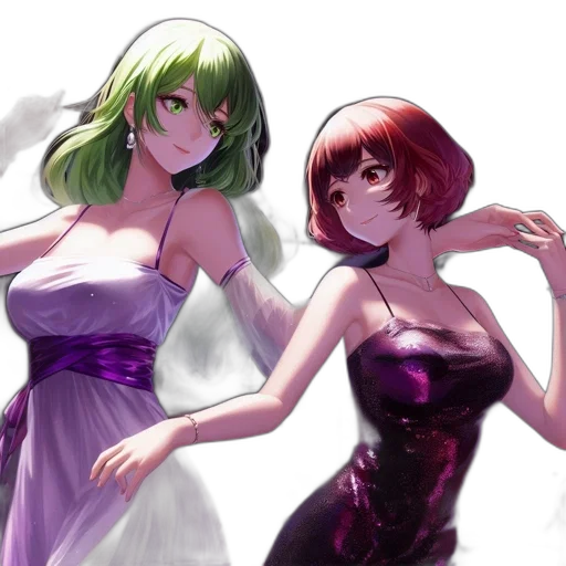 dress, concept art, anime, pixel art transparent PNG cut-out