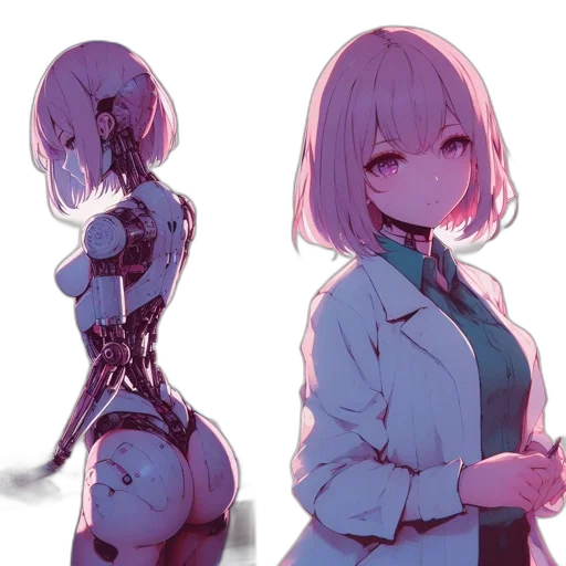 robot, jacket, weapon, dress transparent PNG cut-out